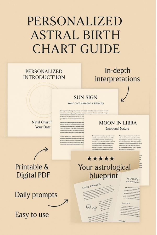 Product Image and Link for Personalized Astral Birth Chart Guide